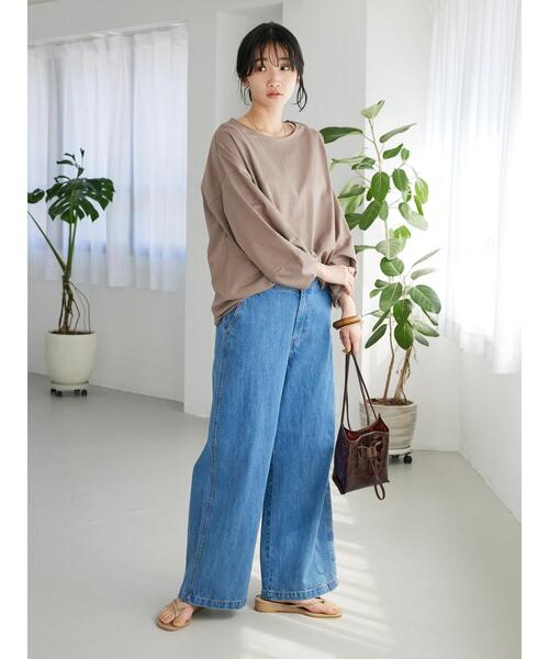 CRAFT STANDARD BOUTIQUE(クラフトスタンダードブティック)の「バルーンスリーブプルオーバー(Tシャツ/カットソー・レディース・ブラック/ホワイト/モカ/ラベンダー・FREE)」の19枚目の写真
