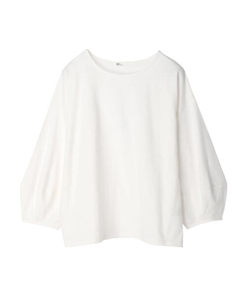CRAFT STANDARD BOUTIQUE(クラフトスタンダードブティック)の「バルーンスリーブプルオーバー(Tシャツ/カットソー・レディース・ブラック/ホワイト/モカ/ラベンダー・FREE)」の8枚目の写真