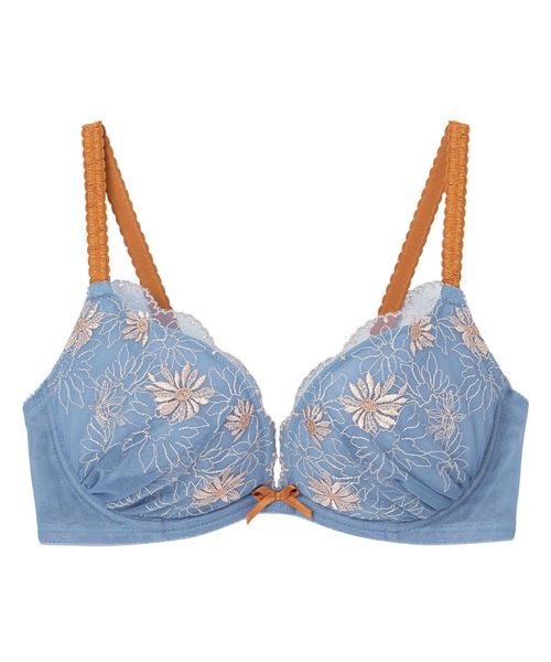 アンフィ] ブラジャー 谷間メイク カップ上辺が浮きにくい Gカップまで