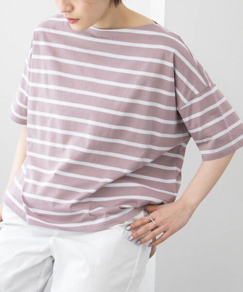 NOLLEY’S（ノーリーズ）の「MY STANDARD Tシャツ（Tシャツ/カットソー・レディース・ホワイト/ホワイト系その他5/ベビーピンク/レッド系その他4/ブラック/ホワイト系その他6/ブラウン/レッド系その他3/グレイッシュベージュ/オレンジ・1/2）」の10枚目の写真