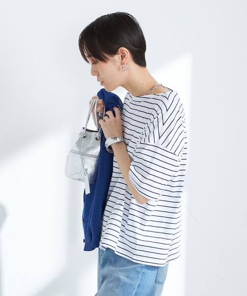 NOLLEY’S（ノーリーズ）の「MY STANDARD Tシャツ（Tシャツ/カットソー・レディース・ホワイト/ホワイト系その他5/ベビーピンク/レッド系その他4/ブラック/ホワイト系その他6/ブラウン/レッド系その他3/グレイッシュベージュ/オレンジ・1/2）」の14枚目の写真