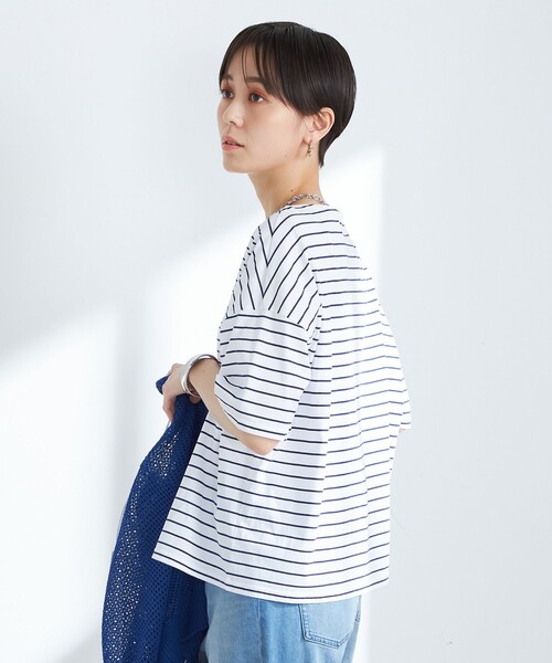 NOLLEY’S（ノーリーズ）の「MY STANDARD Tシャツ（Tシャツ/カットソー・レディース・ホワイト/ホワイト系その他5/ベビーピンク/レッド系その他4/ブラック/ホワイト系その他6/ブラウン/レッド系その他3/グレイッシュベージュ/オレンジ・1/2）」の15枚目の写真
