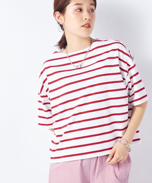 NOLLEY’S（ノーリーズ）の「MY STANDARD Tシャツ（Tシャツ/カットソー・レディース・ホワイト/ホワイト系その他5/ベビーピンク/レッド系その他4/ブラック/ホワイト系その他6/ブラウン/レッド系その他3/グレイッシュベージュ/オレンジ・1/2）」の20枚目の写真