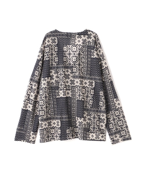 DANKE SCHON(ダンケシェーン)の「Dankeschon/ダンケシェーン/2TONE LACE CARDIGAN(カーディガン/ボレロ・メンズ・ホワイト/ベージュ/ネイビー・F)」の12枚目の写真