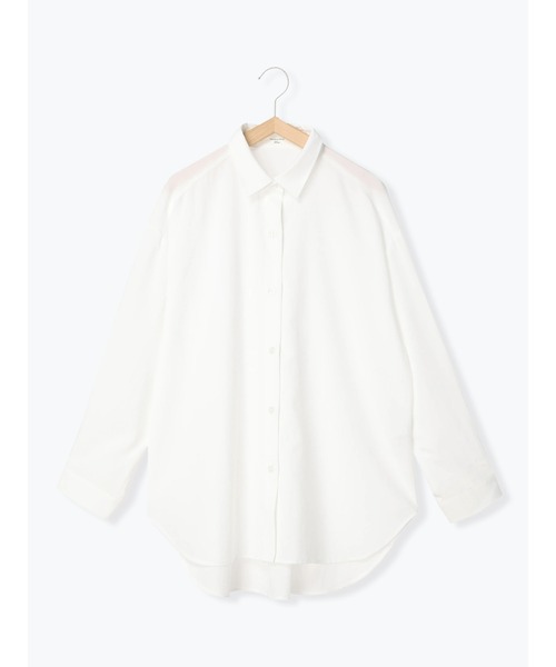 Samansa Mos2 blue（サマンサモスモスブルー）の「マルチスタイルシャツ（シャツ/ブラウス・レディース・ベージュ/ネイビー/チャコール/ブラック/サックスブルー/オフホワイト/ブルー・MEDIUM/LARGE）」の2枚目の写真