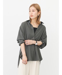 Samansa Mos2 blue | マルチスタイルシャツ(シャツ/ブラウス)