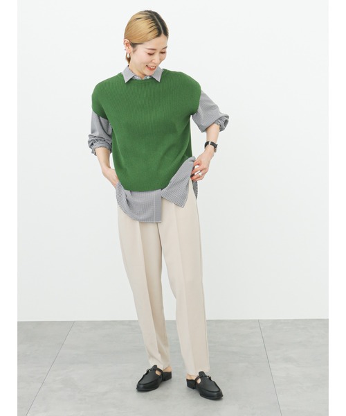 Samansa Mos2 blue（サマンサモスモスブルー）の「マルチスタイルシャツ（シャツ/ブラウス・レディース・ベージュ/ネイビー/チャコール/ブラック/サックスブルー/オフホワイト/ブルー・MEDIUM/LARGE）」の19枚目の写真