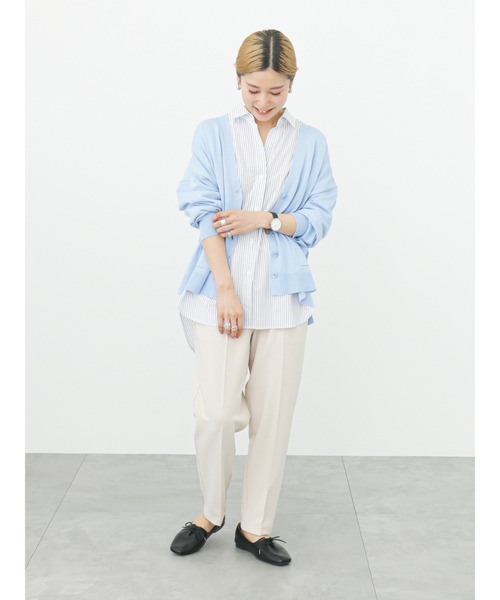 Samansa Mos2 blue（サマンサモスモスブルー）の「マルチスタイルシャツ（シャツ/ブラウス・レディース・ベージュ/ネイビー/チャコール/ブラック/サックスブルー/オフホワイト/ブルー・MEDIUM/LARGE）」の11枚目の写真