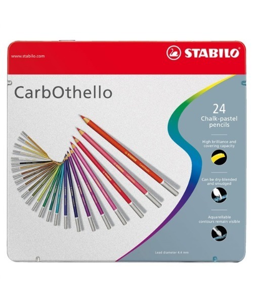 STABILO スタビロ カーブオテロ 24色セット 色鉛筆 4.4mm 水彩パステル色鉛筆（ステーショナリー）｜MARK'S（マークス）