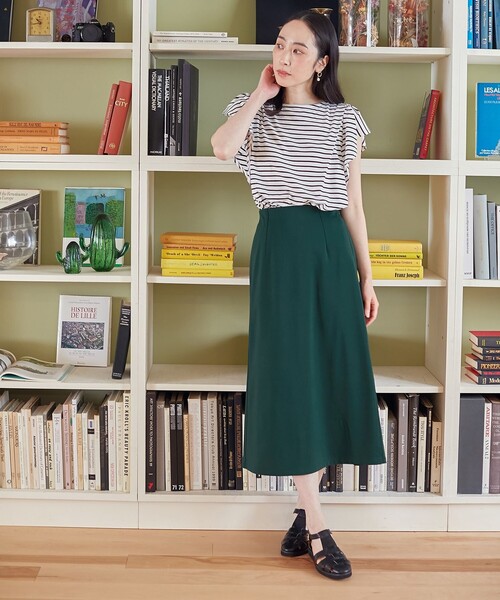 ANY（エニィ）の「【接触冷感/UVケア/シワになりにくい】フレアスリーブ Tブラウス（Tシャツ/カットソー・レディース・アイボリー系/ライトグリーン系/ブラック系/ブルー系/ライトグレー系/オールドローズ系/アイボリー系1/グリーン系・2/3）」の20枚目の写真