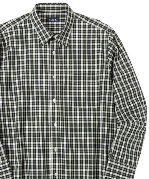 NAVY(ネイビー)の「ブロードチェックレギュラーカラーシャツ(シャツ/ブラウス・メンズ・レッド/オレンジ/ホワイト×グリーン/ブラウン/ブラック×グリーン・M/L/XL/S)」の2枚目の写真