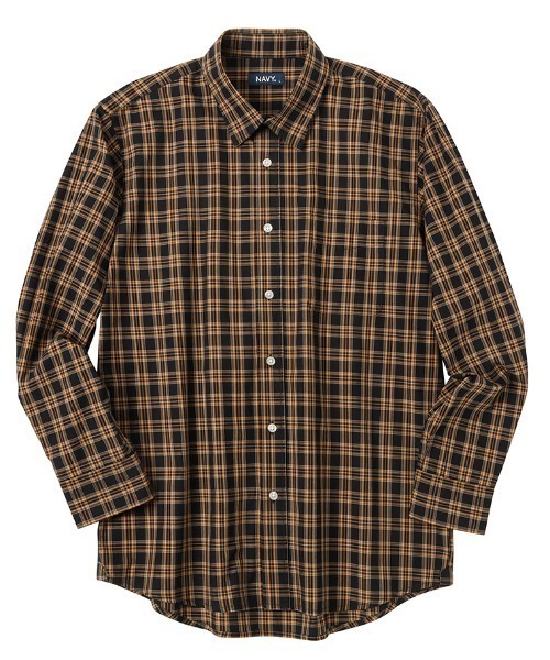 NAVY(ネイビー)の「ブロードチェックレギュラーカラーシャツ(シャツ/ブラウス・メンズ・レッド/オレンジ/ホワイト×グリーン/ブラウン/ブラック×グリーン・M/L/XL/S)」の16枚目の写真