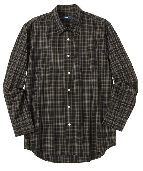 NAVY(ネイビー)の「ブロードチェックレギュラーカラーシャツ(シャツ/ブラウス・メンズ・レッド/オレンジ/ホワイト×グリーン/ブラウン/ブラック×グリーン・M/L/XL/S)」の19枚目の写真