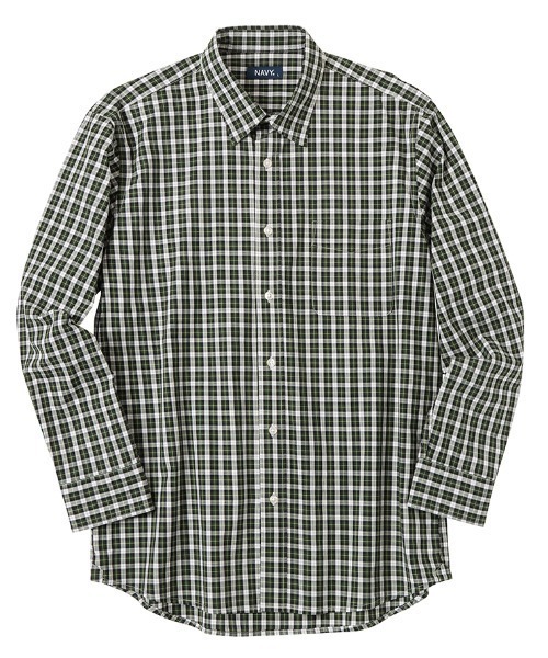 NAVY(ネイビー)の「ブロードチェックレギュラーカラーシャツ(シャツ/ブラウス・メンズ・レッド/オレンジ/ホワイト×グリーン/ブラウン/ブラック×グリーン・M/L/XL/S)」の17枚目の写真