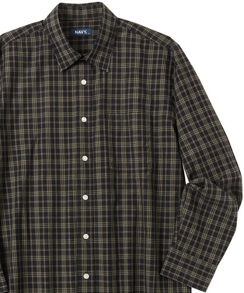 NAVY(ネイビー)の「ブロードチェックレギュラーカラーシャツ(シャツ/ブラウス・メンズ・レッド/オレンジ/ホワイト×グリーン/ブラウン/ブラック×グリーン・M/L/XL/S)」の22枚目の写真