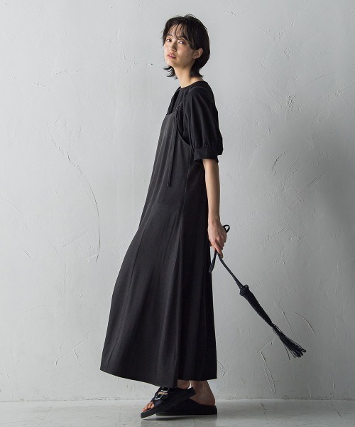 socolla（ソコラ）の「【socolla】【WEB別注】デニムキャミソールワンピース（ワンピース・レディース・ブラック/ネイビー・M）」の10枚目の写真