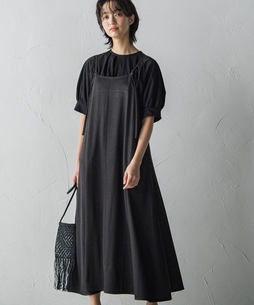 socolla（ソコラ）の「【socolla】【WEB別注】デニムキャミソールワンピース（ワンピース・レディース・ブラック/ネイビー・M）」の12枚目の写真