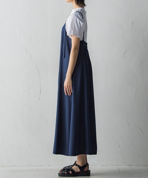 socolla（ソコラ）の「【socolla】【WEB別注】デニムキャミソールワンピース（ワンピース・レディース・ブラック/ネイビー・M）」の15枚目の写真
