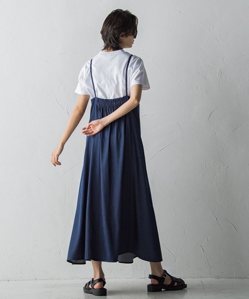 socolla（ソコラ）の「【socolla】【WEB別注】デニムキャミソールワンピース（ワンピース・レディース・ブラック/ネイビー・M）」の18枚目の写真