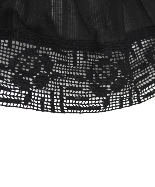 w closet（ダブルクローゼット）の「レースギャザーボレロ（カーディガン/ボレロ・レディース・ブラック/オフホワイト・FREE）」の17枚目の写真