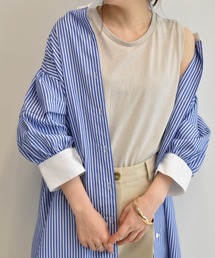 RANAN | 〈Beautiful Cotton　綿100％〉UVカット/接触冷感　ラウンドヘム無地タンクトップ　レギュラー丈(タンクトップ)