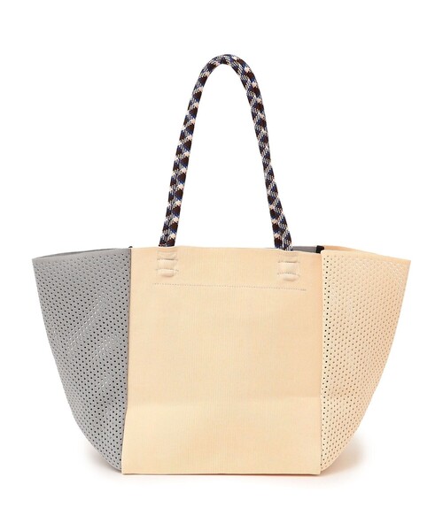 Tricote（トリコテ）の「TRICOTE:サイド メッシュ トートバッグ（トートバッグ・レディース・ライトグレー/ネイビー・ONE SIZE）」の4枚目の写真