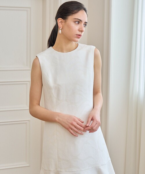 ANAYI(アナイ)の「リネンジャガードノースリ ワンピース(ワンピース・レディース・ホワイト・38/36)」の20枚目の写真