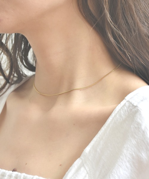 LHME（エルエイチエムイー）の「LHME ”Gleam”ベネチアンチェーンネックレス/サージカルステンレス316L（金属アレルギー対応）（ネックレス・レディース・シルバー/ゴールド・40cm）」の5枚目の写真