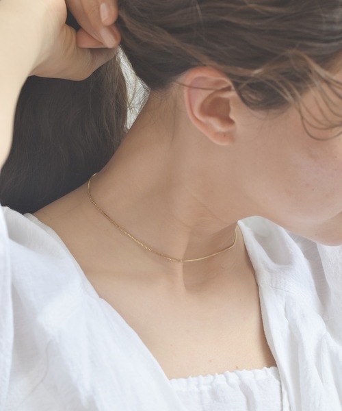 LHME（エルエイチエムイー）の「LHME ”Gleam”ベネチアンチェーンネックレス/サージカルステンレス316L（金属アレルギー対応）（ネックレス・レディース・シルバー/ゴールド・40cm）」の9枚目の写真