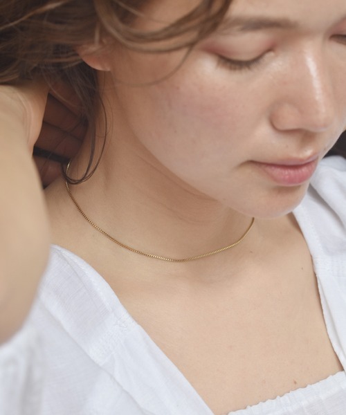 LHME（エルエイチエムイー）の「LHME ”Gleam”ベネチアンチェーンネックレス/サージカルステンレス316L（金属アレルギー対応）（ネックレス・レディース・シルバー/ゴールド・40cm）」の10枚目の写真