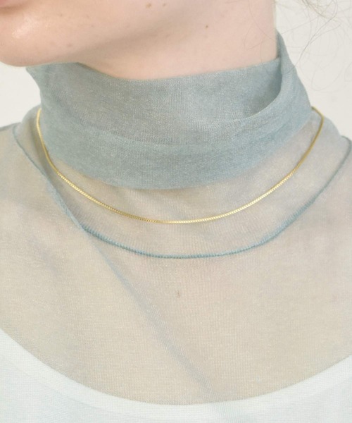 LHME（エルエイチエムイー）の「LHME ”Gleam”ベネチアンチェーンネックレス/サージカルステンレス316L（金属アレルギー対応）（ネックレス・レディース・シルバー/ゴールド・40cm）」の15枚目の写真