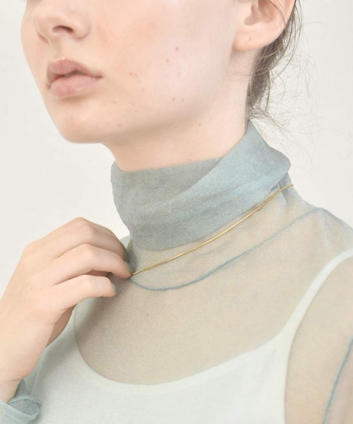 LHME（エルエイチエムイー）の「LHME ”Gleam”ベネチアンチェーンネックレス/サージカルステンレス316L（金属アレルギー対応）（ネックレス・レディース・シルバー/ゴールド・40cm）」の14枚目の写真