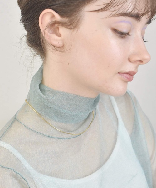 LHME（エルエイチエムイー）の「LHME ”Gleam”ベネチアンチェーンネックレス/サージカルステンレス316L（金属アレルギー対応）（ネックレス・レディース・シルバー/ゴールド・40cm）」の13枚目の写真