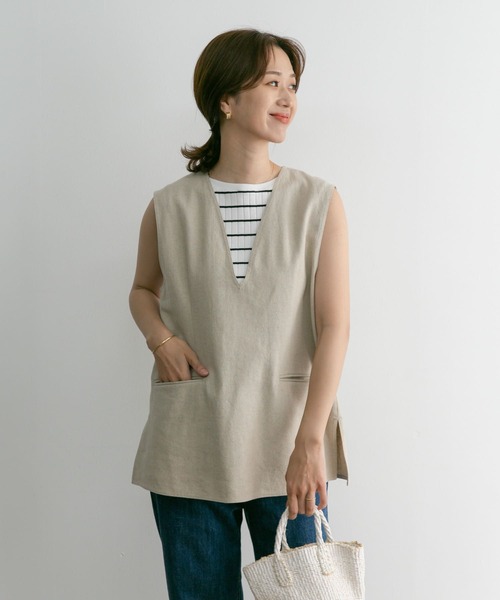 SP エシュペー　リネンコットンベスト URBAN RESEARCH DOORS（アーバンリサーチドアーズ）の「『セットアップ