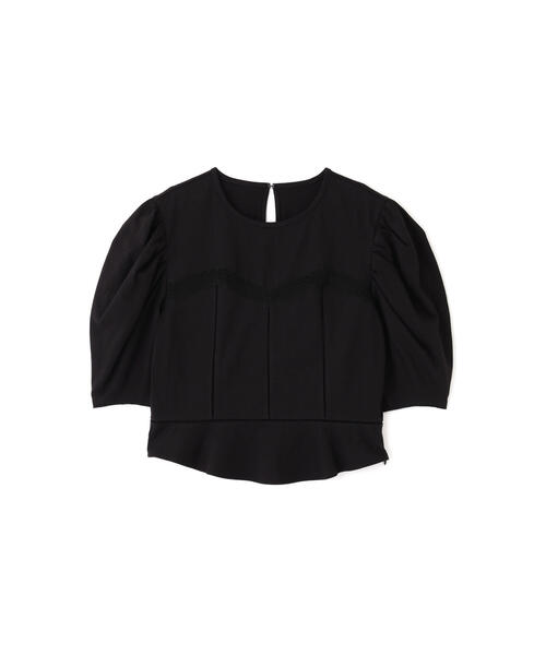 JILL STUART(ジルスチュアート)の「◆レースドッキングカットソートップス(Tシャツ/カットソー・レディース・ブラック/ホワイト・FREE)」の3枚目の写真