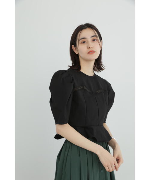 JILL STUART(ジルスチュアート)の「◆レースドッキングカットソートップス(Tシャツ/カットソー・レディース・ブラック/ホワイト・FREE)」の5枚目の写真