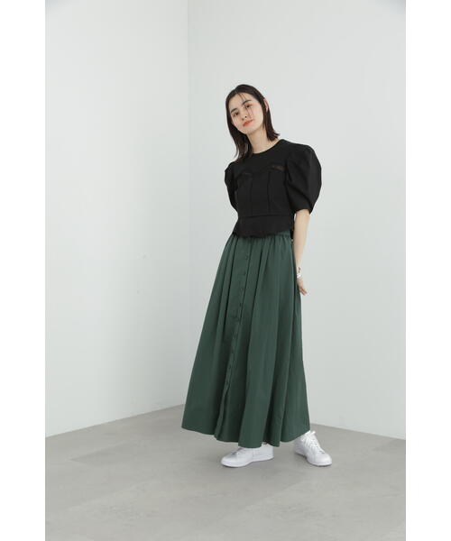 JILL STUART(ジルスチュアート)の「◆レースドッキングカットソートップス(Tシャツ/カットソー・レディース・ブラック/ホワイト・FREE)」の6枚目の写真