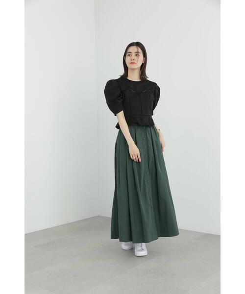 JILL STUART(ジルスチュアート)の「◆レースドッキングカットソートップス(Tシャツ/カットソー・レディース・ブラック/ホワイト・FREE)」の7枚目の写真