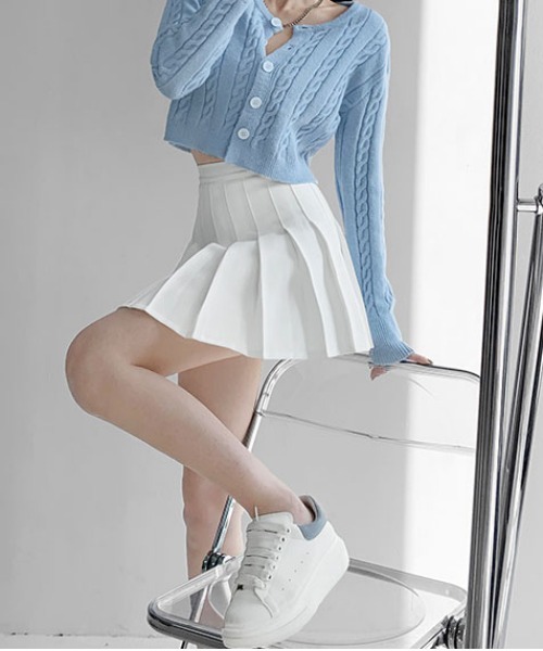 ibeul_（イベール）の「ワイドプリーツミニスカート（スカート・レディース・ホワイト/ブラック/ブラウン/グレー・M/S/L）」の20枚目の写真