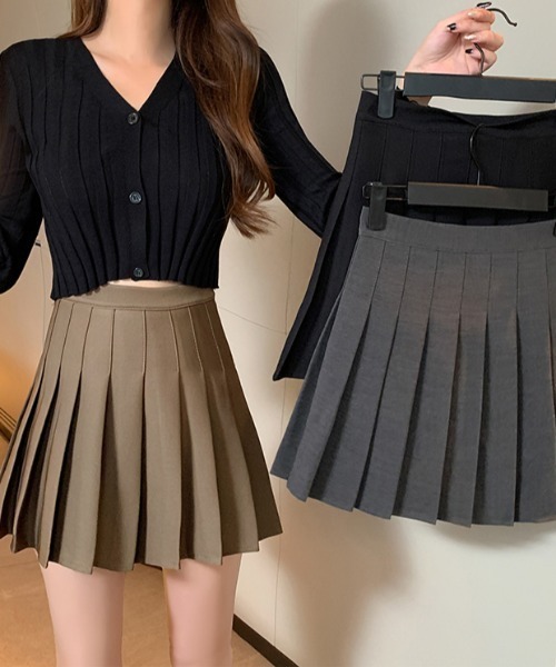 ibeul_（イベール）の「ワイドプリーツミニスカート（スカート・レディース・ホワイト/ブラック/ブラウン/グレー・M/S/L）」の18枚目の写真