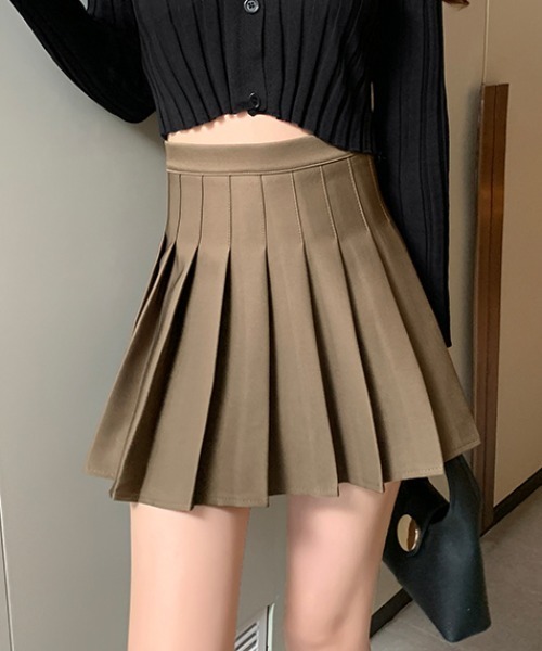 ibeul_（イベール）の「ワイドプリーツミニスカート（スカート・レディース・ホワイト/ブラック/ブラウン/グレー・M/S/L）」の14枚目の写真