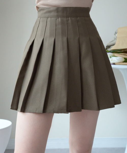 ibeul_（イベール）の「ワイドプリーツミニスカート（スカート・レディース・ホワイト/ブラック/ブラウン/グレー・M/S/L）」の12枚目の写真