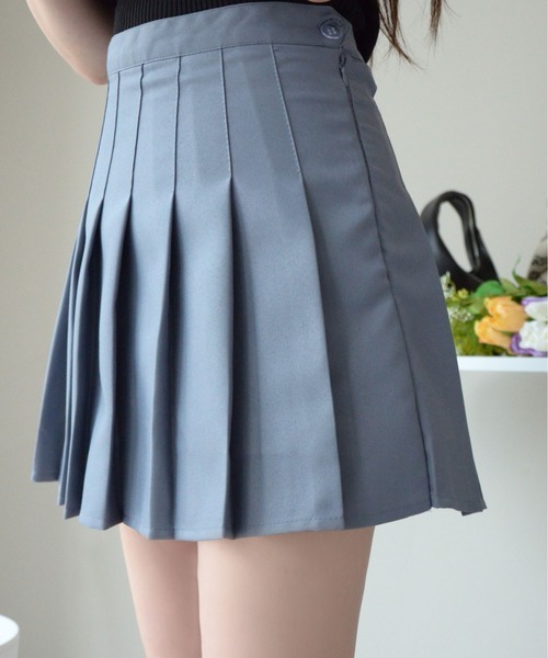 ibeul_（イベール）の「ワイドプリーツミニスカート（スカート・レディース・ホワイト/ブラック/ブラウン/グレー・M/S/L）」の10枚目の写真