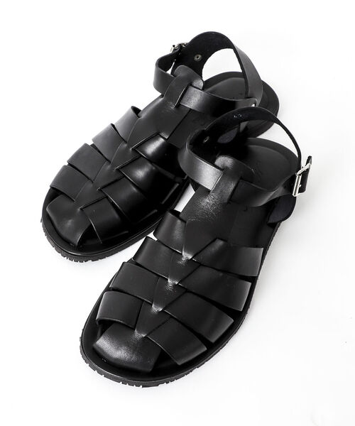 NOLLEY'S goodman(ノーリーズグッドマン)の「【NUOVO NICAR/ヌオヴォ ニカール】別注VACCHETTA グルカサンダル(サンダル・メンズ・ブラック・41/40/42)」の1枚目の写真