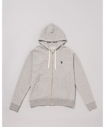 日本製【U.S.POLO ASSN.】ユーエスポロ アッスン リサイクルコットン アズマ裏毛 ジップアップパーカー PLL23322