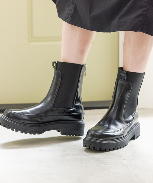 BAYFLOW（ベイフロー）の「※厚底バッグZIP サイドゴアブーツ 2（ブーツ・レディース・アイボリー/ブラック・SMALL/MEDIUM/LARGE）」の18枚目の写真