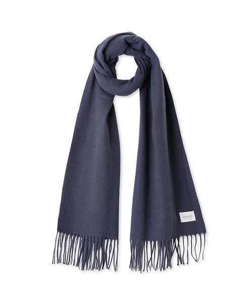 emmi（エミ）の「【emmi atelier】カラーストール（マフラー・レディース・ダークブルー/イエロー/オフホワイト・FREE）」の3枚目の写真