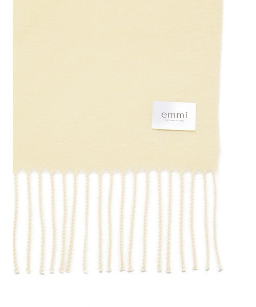 emmi（エミ）の「【emmi atelier】カラーストール（マフラー・レディース・ダークブルー/イエロー/オフホワイト・FREE）」の9枚目の写真