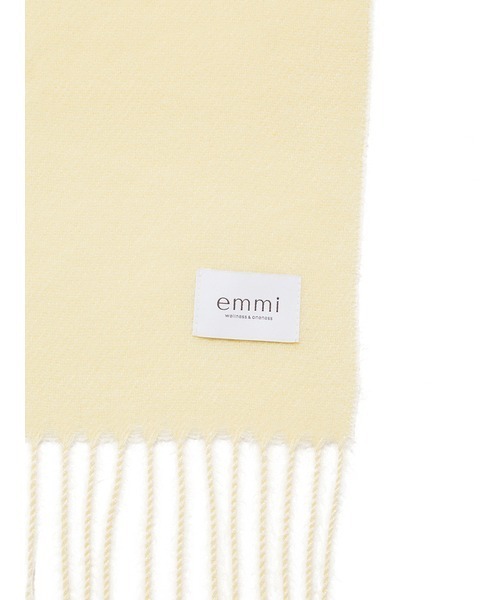 emmi（エミ）の「【emmi atelier】カラーストール（マフラー・レディース・ダークブルー/イエロー/オフホワイト・FREE）」の10枚目の写真