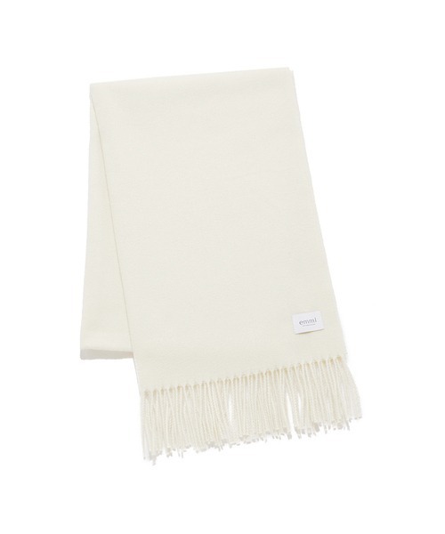 emmi（エミ）の「【emmi atelier】カラーストール（マフラー・レディース・ダークブルー/イエロー/オフホワイト・FREE）」の13枚目の写真